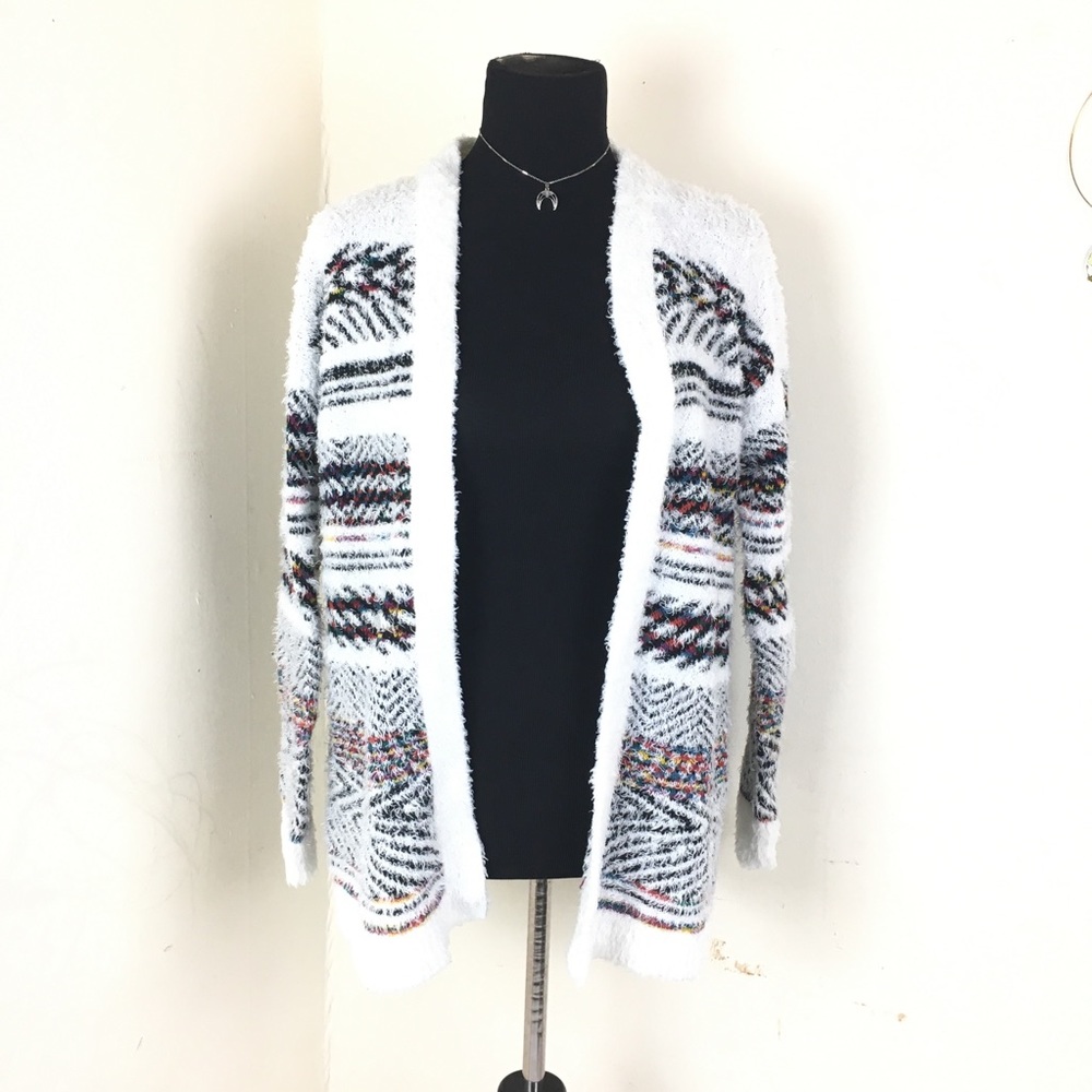 Cardigan Open Front Aztec Print Size Small - image 1